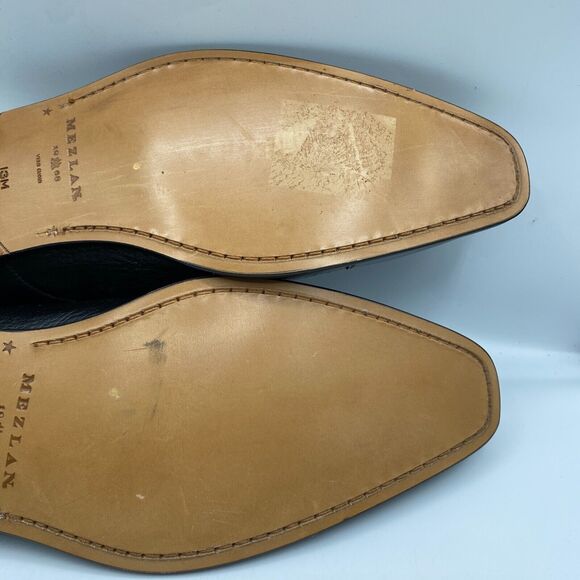 Mezlan Milani Loafer Mens 13M Black Deerskin Calfskin Leather Shoes Classy NWOB main image 14
